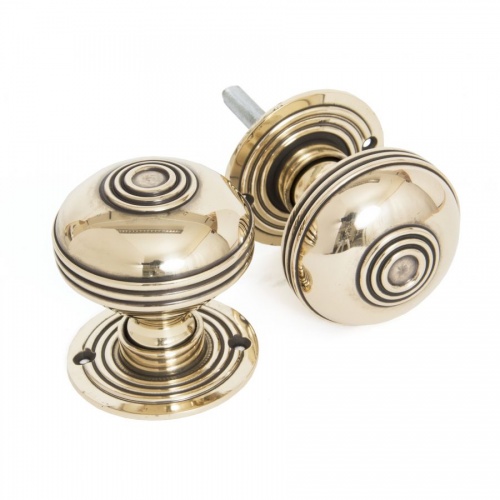 Aged Brass Large Prestbury Mortice/Rim Knob Set